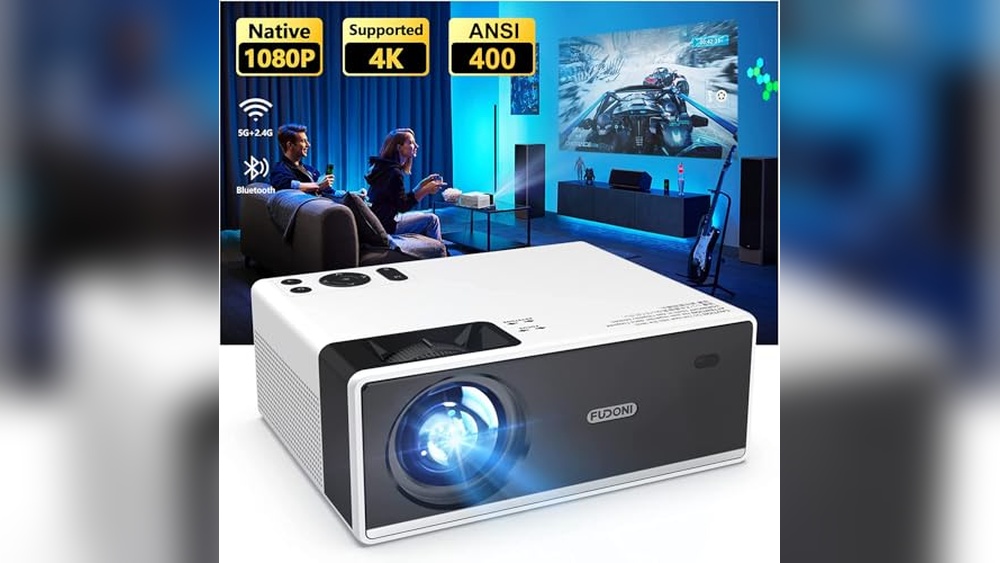 FUDONI P3 Projector with WiFi and Bluetooth: Ultimate 4K Outdoor Home Theater